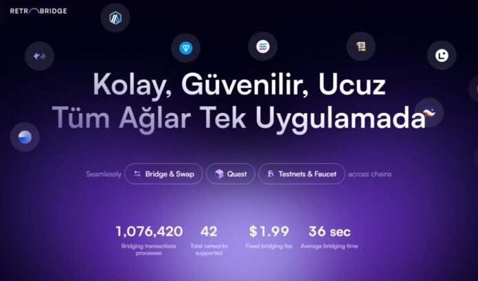 RetroBridge Blockchain köprü platformu Retro Puan EVM ağları NFT ödülleri Galxe görevleri Varlık transferi Blockchain takas işlemleri Çarpan avantajları Retro token Sunrise NFT Midday NFT Güvenli köprü platformu Kripto puan sistemi Token Generation Event (TGE)