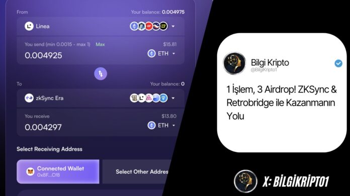 ZKSync Ignite Programı, Retrobridge, ZKSync airdrop, DeFi airdrop, ETH transferi, ZK token, Airdrop fırsatları, düşük transfer ücretleri